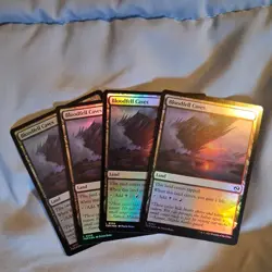 MTG Magic the Gathering Bloodfell Caves (250/485) Tarkir Dragonstorm x4 FOIL - Image 1