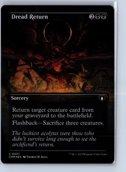 MAGIC TG: Commander Masters #637 Dread Return (Borderless) Common,Foil .M2A - Image 1