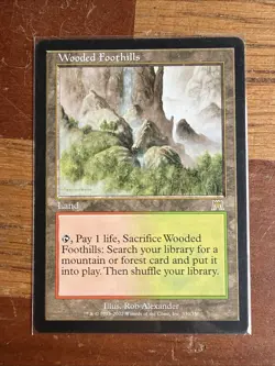 Wooded Foothills MTG Onslaught English LP - Image 1