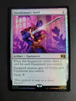 Swordsman's Steel (Foil) Rare MTG Marvel Super Heroes Commander - Image 1