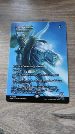 Doom Variant Roaming Throne (Borderless) - Marvel MTG (MAR)- Non Foil IN HAND - Image 1