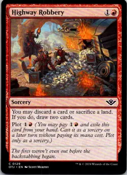 HIGHWAY ROBBERY 129 COMMON OUTLAWS OF THUNDER JUNCTION MAGIC: THE GATHERING LP - Image 1
