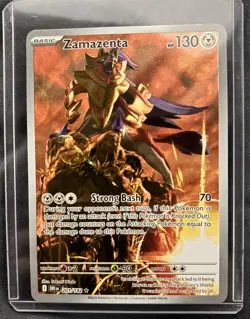 Pokemon TCG Zamazenta 201/182 Sv10: Destined Rivals Illustration Rare Holo Card - Image 1