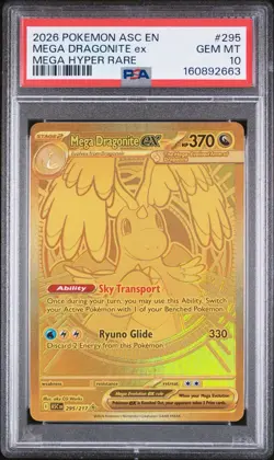 Pokemon Mega Dragonite Ex 295/217 ASC EN Mega Hyper Rare PSA 10 - Image 1