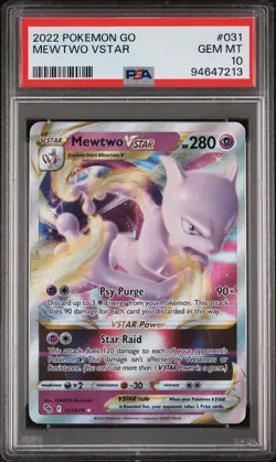 Mewtwo Vstar 031 Go Pokemon PSA 10 - Image 1