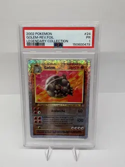 2002 POKEMON LEGENDARY COLLECTION #24 GOLEM-REVERSE FOIL PSA 1 - Image 1