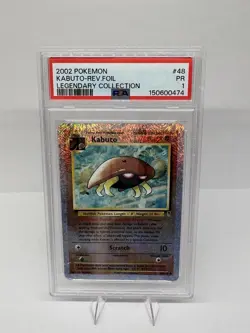 2002 POKEMON LEGENDARY COLLECTION #48 KABUTO-REV.FOIL LEGENDARY COLLECTION PSA 1 - Image 1