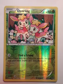 Pokemon Deerling Reverse Holo Card 8/124 XY Fates Collide - Image 1