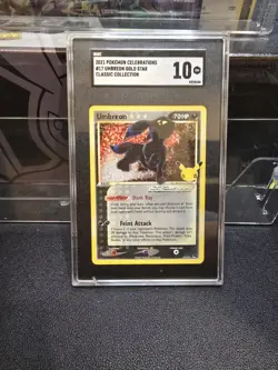 2021 Umbreon Gold Star Pokemon Celebrations Classic Collection #17 SGC 10 - Image 1