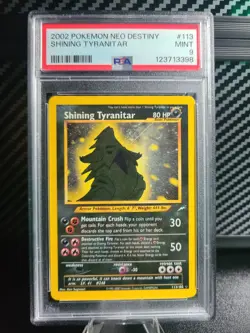 2002 POKEMON NEO DESTINY #113 SHINING TYRANITAR PSA 9 - Image 1