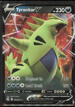 Tyranitar V Ultra Rare SWSH08: Fusion Strike #158/264 [Near Mint] Pokemon TCG - Image 1