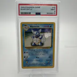 1999 POKEMON BASE SET UNLIMITED #42 WARTORTLE PSA 9 - Image 1