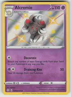 Alcremie SV058/SV122 Shiny Rare Shining Fates Shiny Vault Pokemon Holo Near Mint - Image 1