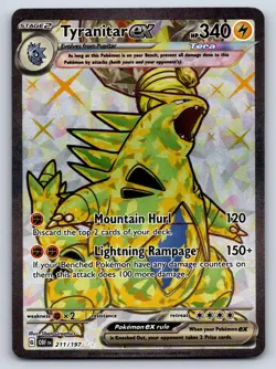 Tyranitar ex 211/197 Ultra Rare Obsidian Flames Pokemon Near Mint - Image 1