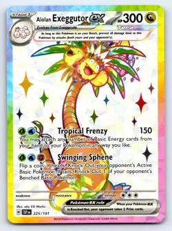 Alolan Exeggutor ex 225/191 Ultra Rare Surging Sparks Pokemon Near Mint - Image 1