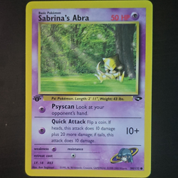 Pokemon TCG Sabrina's Abra 94/132 Gym Challenge 1st Edition Basic Common Regular - Image 1