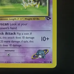 Pokemon TCG Sabrina's Abra 94/132 Gym Challenge 1st Edition Basic Common Regular - Image 4