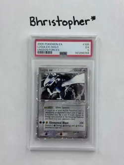 Lugia ex 105/115 Unseen Forces Ultra Rare Holo Eng PSA 5 Pokemon TCG 2005 - Image 2