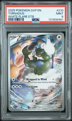 2025 POKEMON SVP EN-SV BLACK STAR PROMO #210 TORNADUS PSA 9 MINT - Image 1