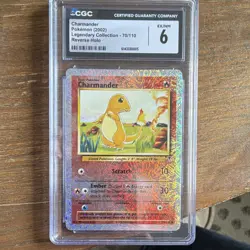 CGC 6 Charmander Legendary Collection Reverse Holo 70/110 EN 2002 - Image 1