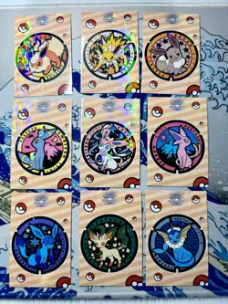 Eeveelution Cracked Ice Holo Let's Go Eevee Database Pokemon Set NM - Image 1