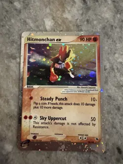 Pokemon TCG Hitmonchan EX Ruby and Sapphire Holo Ultra Rare - Image 1
