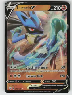 Lucario V 078/189 Holo V Rare Astral Radiance Pokemon Holo Near Mint - Image 1