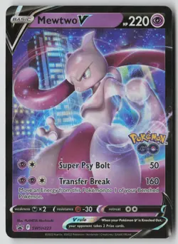 Mewtwo V SWSH223 Holo Promo Sword & Shield Promo Pokemon NM - Image 1