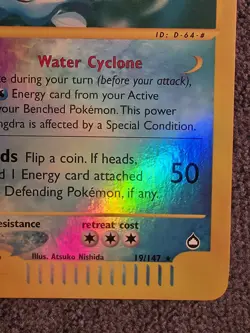 2002 Kingdra 19/147 Aquapolis Reverse Holo Rare Pokemon Nintendo LP - Image 5