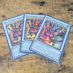 Yu-Gi-Oh Blazing Dominion 3X Red Hypernova Dragon BLZD-EN038 Super Rare 1st Ed - Image 1