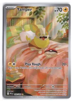 Yamper 099/094 Illustration Rare Phantasmal Flames Pokemon NM - Image 1