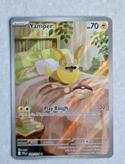 Pokemon Mega Evolutions Phantasmal Flames Yamper 099/094 Illustration Rare - Image 1