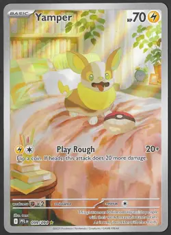 Pokemon TCG Yamper 099/094 Illustration Rare Phantasmal Flames NM - Image 1
