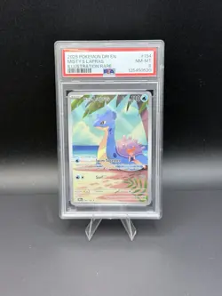 2025 POKEMON DRI EN-DESTINED RIVALS ILLUSTRATION RARE #194 MISTY'S LAPRAS PSA 8 - Image 1