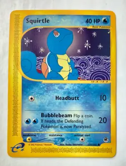 Squirtle 132/165 Pokemon TCG Expedition Base Set Vintage (2002) - e-Reader - NM - Image 1