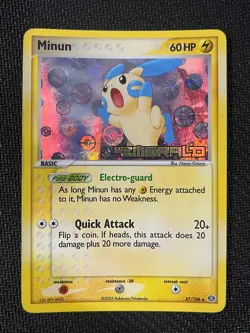 Minun Holo Reverse 37/106 EX Emerald Near Mint Pokemon - Image 1