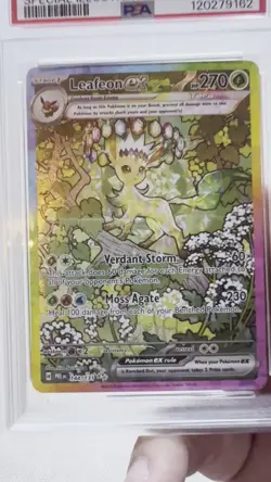 2025 POKEMON PRISMATIC EVOLUTIONS SPECIAL ILLUSTRATION RARE LEAFEON EX PSA 9 - Image 2