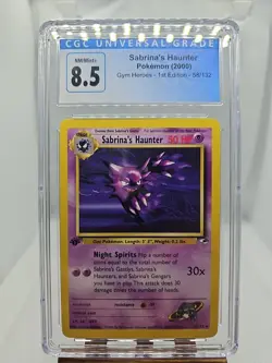 Pokemon Sabrina's Haunter #58/132 Gym Heroes 1st Edition WOTC - Image 1