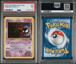 PSA 7 2000 Sabrina’s Gastly 96/132 Pokemon Gym Challenge - Image 3