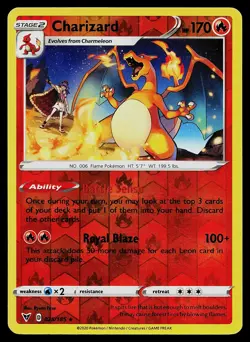 Pokemon SWSH04: Vivid Voltage 025/185 Charizard Reverse Holo - Image 1