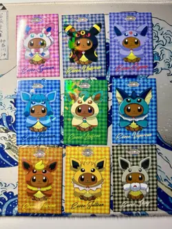 Poncho Eeveelution Cracked Ice Holo Let's Go Eevee Database Pokemon Set NM - Image 1