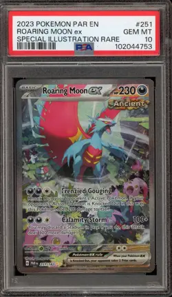 Pokemon Roaring Moon ex Paradox Rift Special Illustration Rare #251 PSA 10 - Image 1