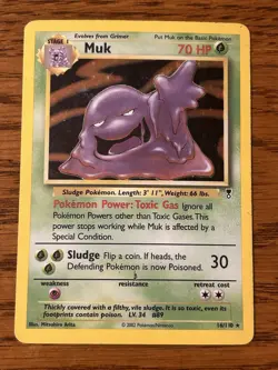 Muk 16/110 Pokemon Legendary Collection Set Holo Rare Vintage - Image 1