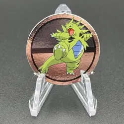 Tyranitar Pokemon Paper Ginpika Medal Card Nintendo Japanese Rare TCG S206-76 - Image 1