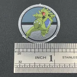 Tyranitar Pokemon Paper Ginpika Medal Card Nintendo Japanese Rare TCG S206-76 - Image 2