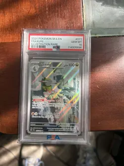 Pokemon TCG Fraxure Illustration Rare Card Shrouded Fable 077/064 PSA 10! - Image 1