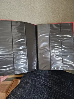 360 Card Pocket Binder Elastic, 9-Pocket Trading Cards Album Folder Red - Image 3