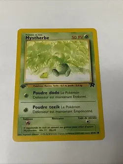 2000 1st Ed French ODDISH Mystherbe 63/82 LP Team Rocket Wizards Pokemon Card - Image 1