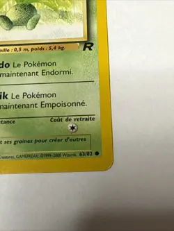 2000 1st Ed French ODDISH Mystherbe 63/82 LP Team Rocket Wizards Pokemon Card - Image 4