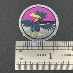 Murkrow Pokemon Paper Ginpika Medal Card Nintendo Japanese Rare TCG S206-73 - Image 2